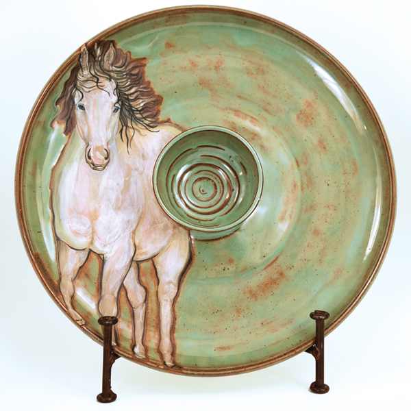 Horse decals on porcelain